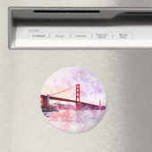 Golden Gate Bridge Wasserfarbe in San Francisco Magnet (In Situ (Geschirrspüler))