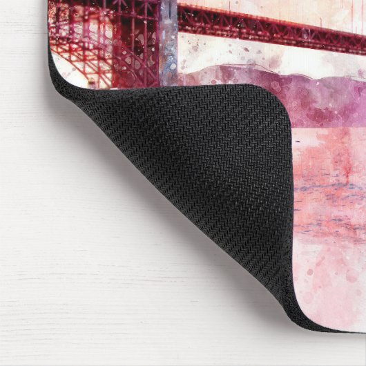 Golden Gate Bridge Wasserfarbe in San Francisco Mousepad (Ecke)