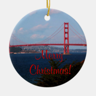 Golden gate bridge-Weihnachtsverzierung Keramikornament