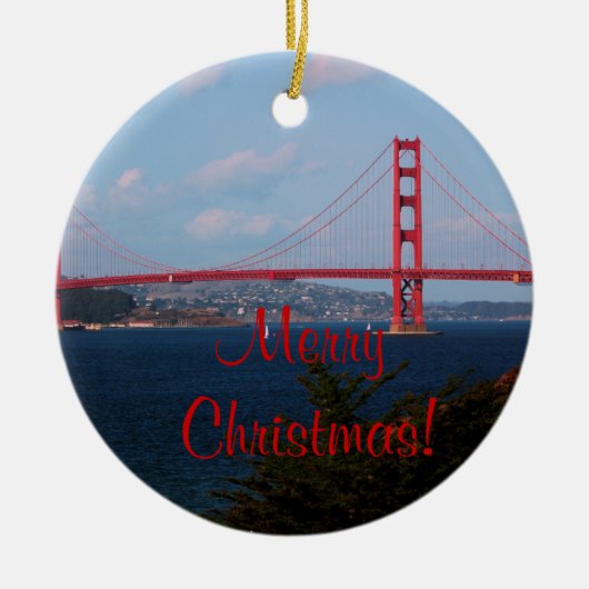 Golden gate bridge-Weihnachtsverzierung Keramikornament (Vorne)