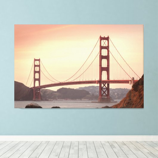 golden gate bridge wrapped canvas leinwanddruck (Insitu (Holzboden))
