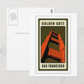 Golden Gate Brücke Postkarte (Vorne/Hinten)