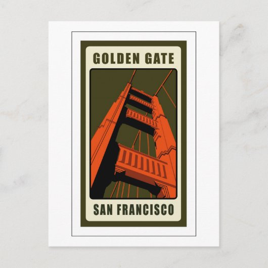 Golden Gate Brücke Postkarte (Vorderseite)