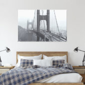 Golden Gate bw. Leinwanddruck (Insitu (Schlafzimmer))