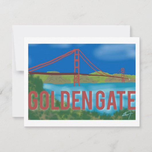Golden Gate Dankeskarte (Vorderseite)