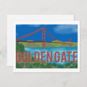 Golden Gate Dankeskarte (Vorne/Hinten)
