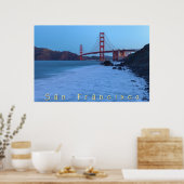 Golden Gate Gate at Marshall Beach Poster (Küche)