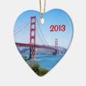 Golden Gate Heart Ornament (Links)