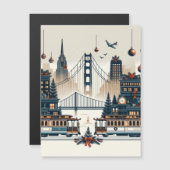 Golden Gate Holiday Magic San Francisco Weihnachte Magnetkarte (Vorne/Hinten)