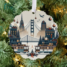 Golden Gate Holiday Magic San Francisco Weihnachte Ornament Karte