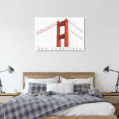 Golden Gate Leinwanddruck (Insitu (Schlafzimmer))