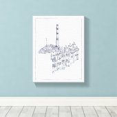 Golden Gate Leinwanddruck (Insitu (Holzboden))