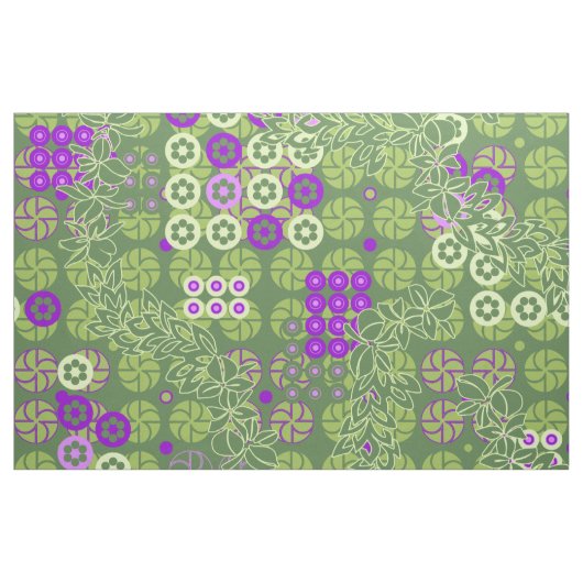 Golden Gate Park Retro psychedelisches Blumen Stoff (Fat Quarter (45,7 x 55,9 cm))