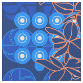 Golden Gate Park Retro psychedelisches Blumen Stoff (Nahaufnahme)