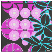 Golden Gate Park Retro psychedelisches Blumen Stoff (Nahaufnahme)