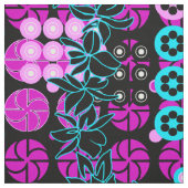 Golden Gate Park Retro psychedelisches Blumen Stoff (Muster)