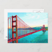 Golden Gate Postkarte (Vorne/Hinten)