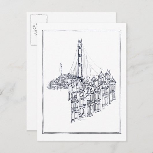Golden Gate Postkarte (Vorne/Hinten)