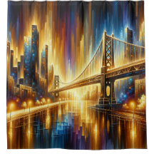 "Golden Gate Reflections: Night Cityscape"
