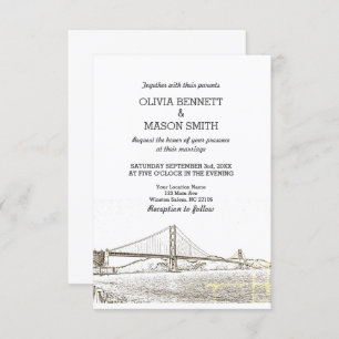 Golden Gate San Francisco Einladung zur Hochzeit