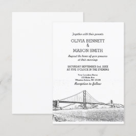 Golden Gate San Francisco Einladung zur Hochzeit