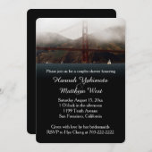 Golden Gate San Francisco Paare Dusche Einladung (Vorne/Hinten)