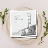 Golden Gate San Francisco Wedding Napkins Serviette