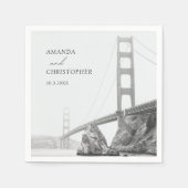 Golden Gate San Francisco Wedding Napkins Serviette (Vorderseite)