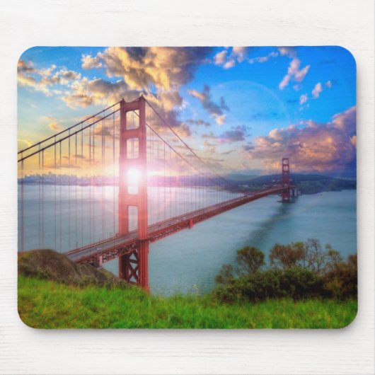 Golden Gate-Sonnenaufgang Mousepad (Vorne)