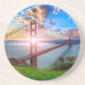 Golden Gate-Sonnenaufgang Untersetzer (Vorne)