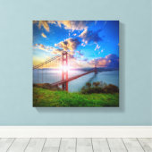 Golden Gate Sunrise Leinwanddruck (Insitu (Holzboden))