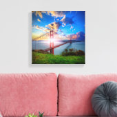 Golden Gate Sunrise Leinwanddruck (Insitu (Wohnzimmer))