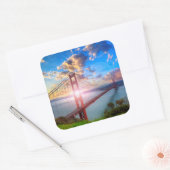 Golden Gate Sunrise Quadratischer Aufkleber (Umschlag)