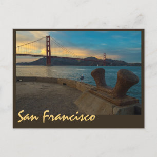 Golden Gate Sunset Postkarte