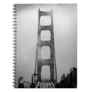 Golden Gate Traffic Shrouded in Fog - San Francisc Notizblock