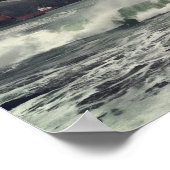 Golden Gate Waves 12 Zoll x 12 Zoll Poster (Ecke)