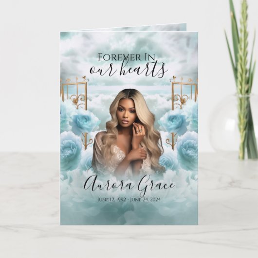 Golden Gates of Heaven Memorial Beerdigung Program Programm (Vorderseite)