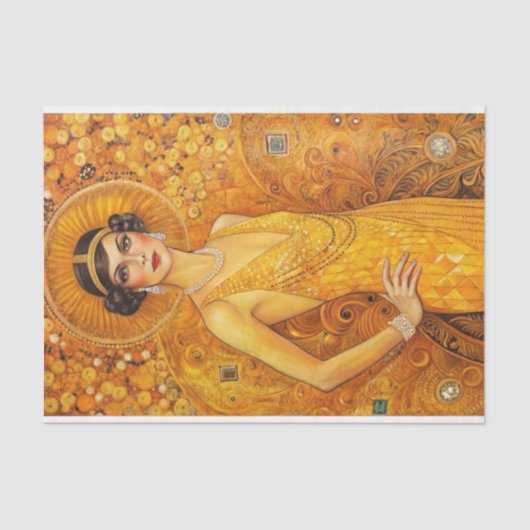 Golden Gatsby Art Deco Seidenpapier (Vorderseite)