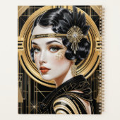 Golden Gatsby Glamour Art Deco Planer (Rückseite)