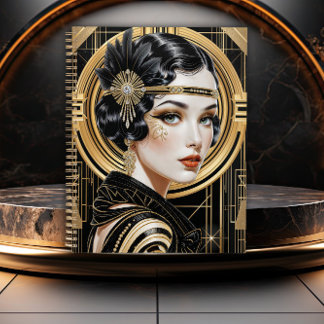 Golden Gatsby Glamour Art Deco Planer