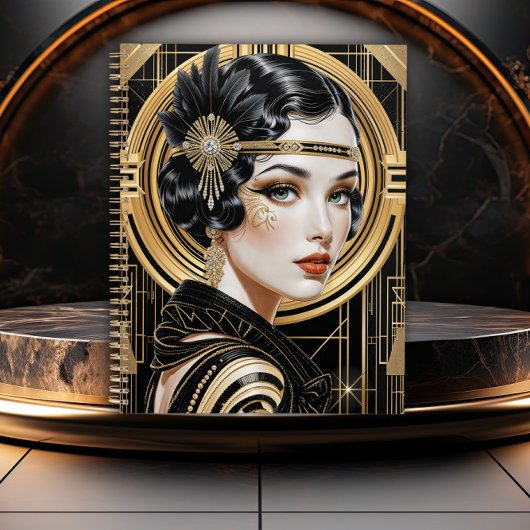 Golden Gatsby Glamour Art Deco Planer