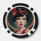 Golden Gatsby Glamour Pokerchips (Rückseite)
