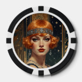 Golden Gatsby Glamour Pokerchips (Vorderseite)