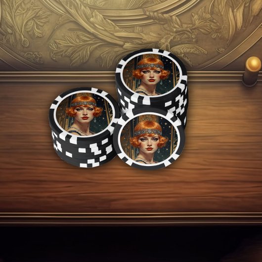 Golden Gatsby Glamour Pokerchips