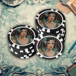 Golden Gatsby Glamour Pokerchips