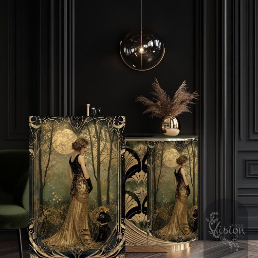 Golden Gatsby Hour Flapper Sunset Portrait Seidenpapier