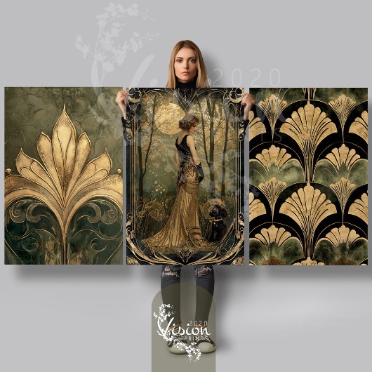 Golden Gatsby Stunden Art Deco Schweres Gewicht De Geschenkpapier Set