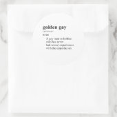 GOLDEN GAY RUNDER AUFKLEBER (Tasche)