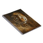 Golden Gaze Tiger Jungle Notebook Notizblock (Rechte Seite)