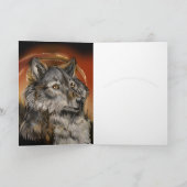 Golden Gaze Wolf Karte (Innenseite)